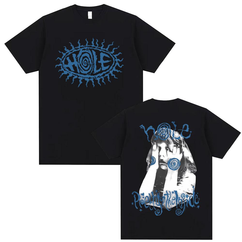 Alternative Rock Band Hole Courtney Love Beautiful Doublesided Printed Tshirt Mens Summer Cotton Casual Oversized Shirt M