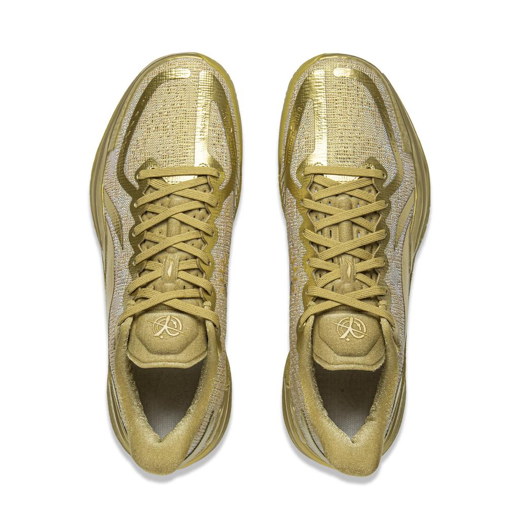 New LINING Gamma Basketball Shoes Men Low Top Gold ABAU039-10