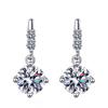 Exquisite S925 Silver Moissanite Tassel Stud Earrings for Women