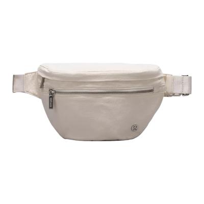 2.5L City Adventurer Sports Casual Zipper Waist Bag Unisex Waist Bag White Alabaster LW9FCAS-047748