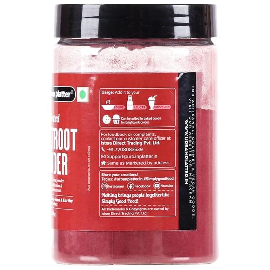 Urban Platter Dehydrated Beetroot Powder, 200g |Sweet and Earthy | Natural Food Colorant | Additive Free