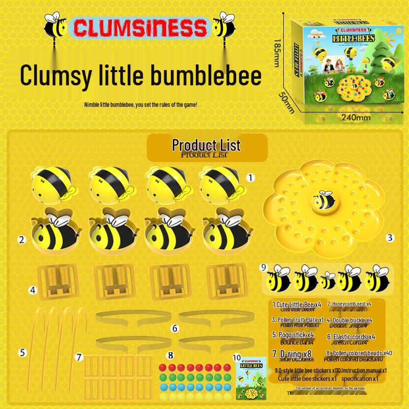 Clumsy Little Bee Magnetic Beads Fishing Game: Interactive Multiplayer Toy for Kids and Parents