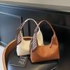 Borsa a Spalla Singola da Donna Borsa a Spalla Singola Scarf Retrò Francese Borsa a Tracolla con Texture Litchi Versatile da Pendolare Borsa a Mano di Alta Gamma