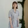 Ililoguseutyudio Mh2 Linen Stripe Jacket_Blue