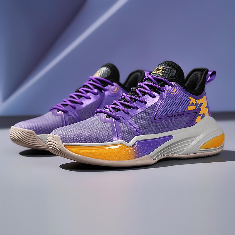 

Summer men s shoes new basketball shoes youth shock absorption actual combat non-slip wear-resistant sports shoes couple models rebound sound 36