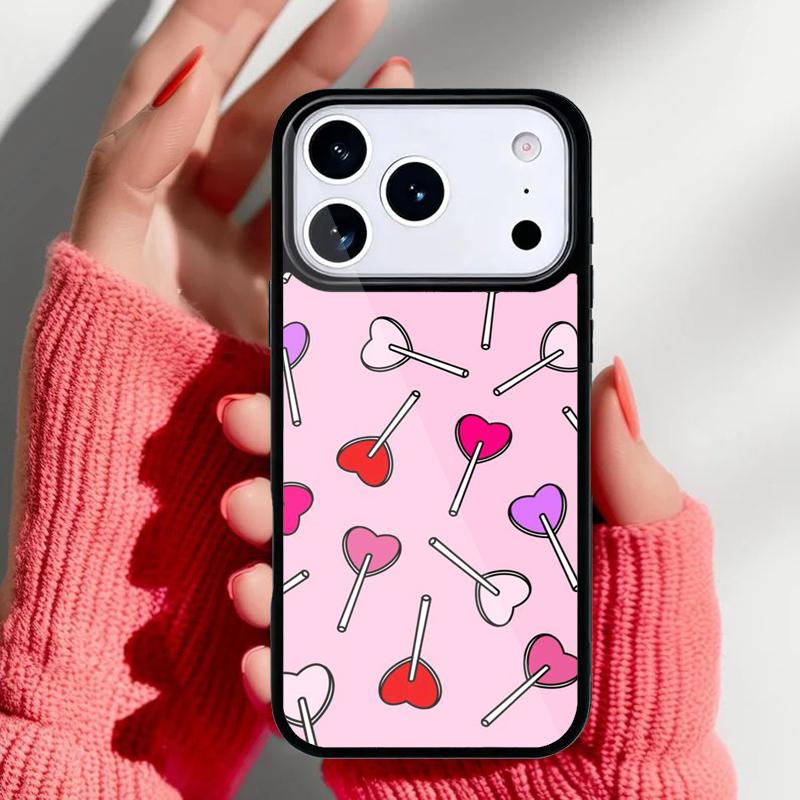 Red Lollipops Phone Case for iPhone 17 Air 16e 15 14 13 Pro Max Back Cover for 12 11 Pro Coque