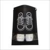 Dustproof & Moisture-proof Non-Woven Shoe Storage Bag with Drawstring for Travel Organization.