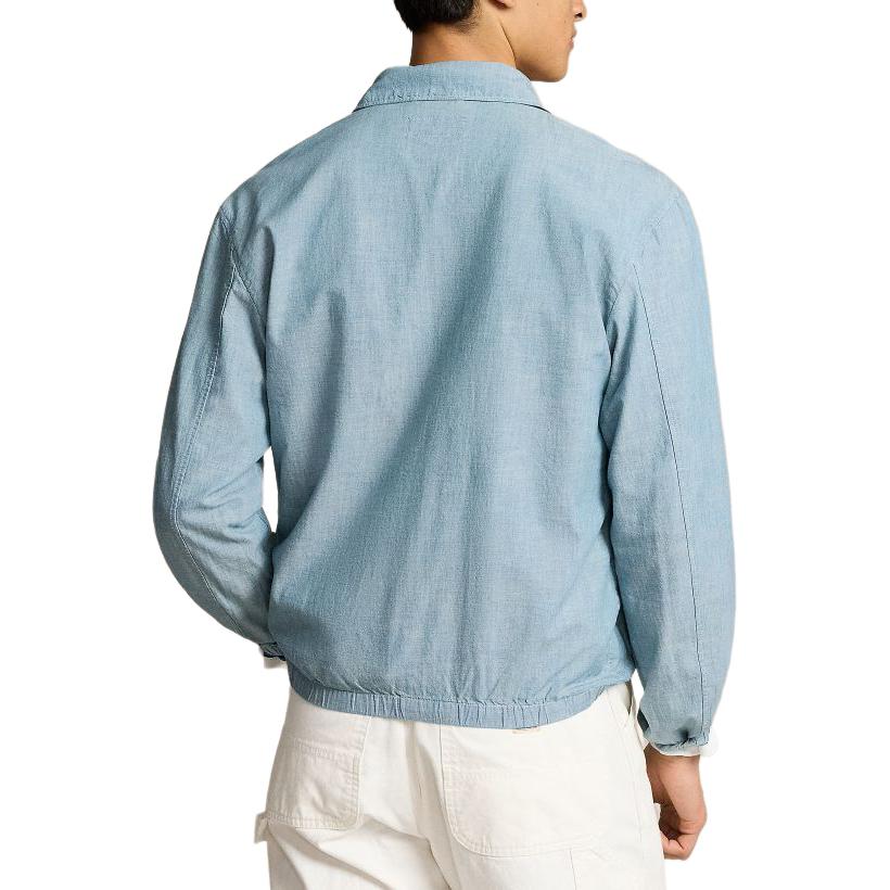 Polo Ralph Lauren SS24 Logo Embroidered Zipper Long Sleeve Jacket Men Jacket Indigo MNPOOTW16021333-450