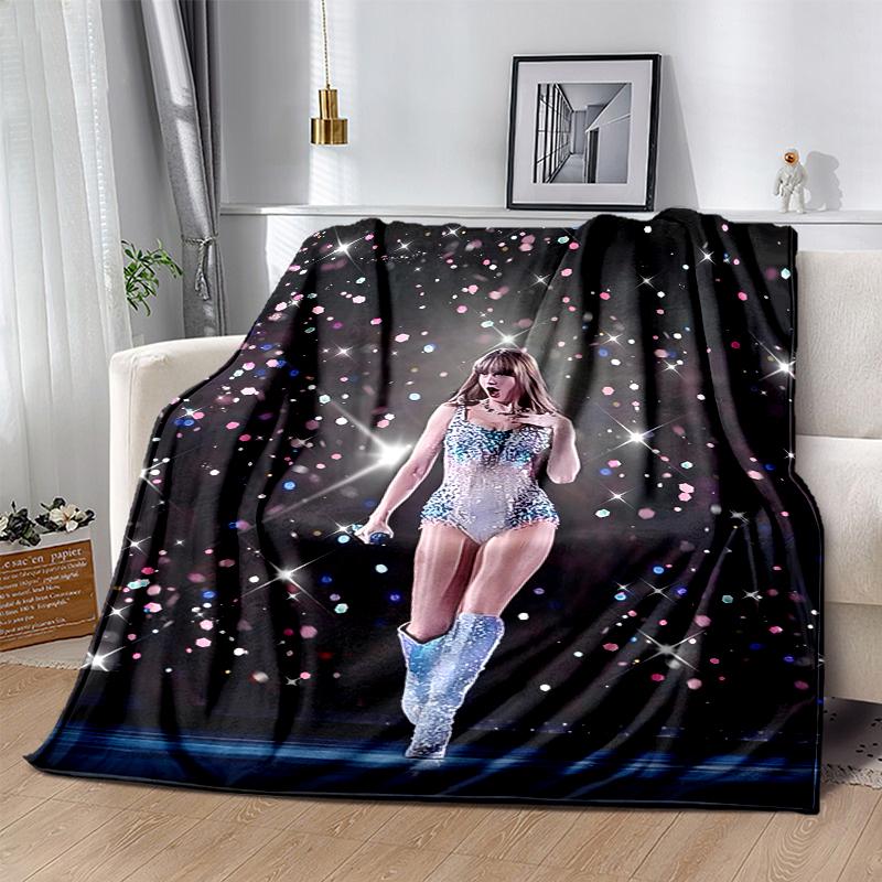 TS Fan Flannel Blanket Soft All-Season Throw, Design for Camping, Car Travel, Hiking Sofa, Bed, Office Perfect Gift for Parties