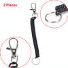 Elastic Lanyard Rope Tactical Anti-lost Spring Safety Strap Rope For Key Ring Chain Flashlight Accessories