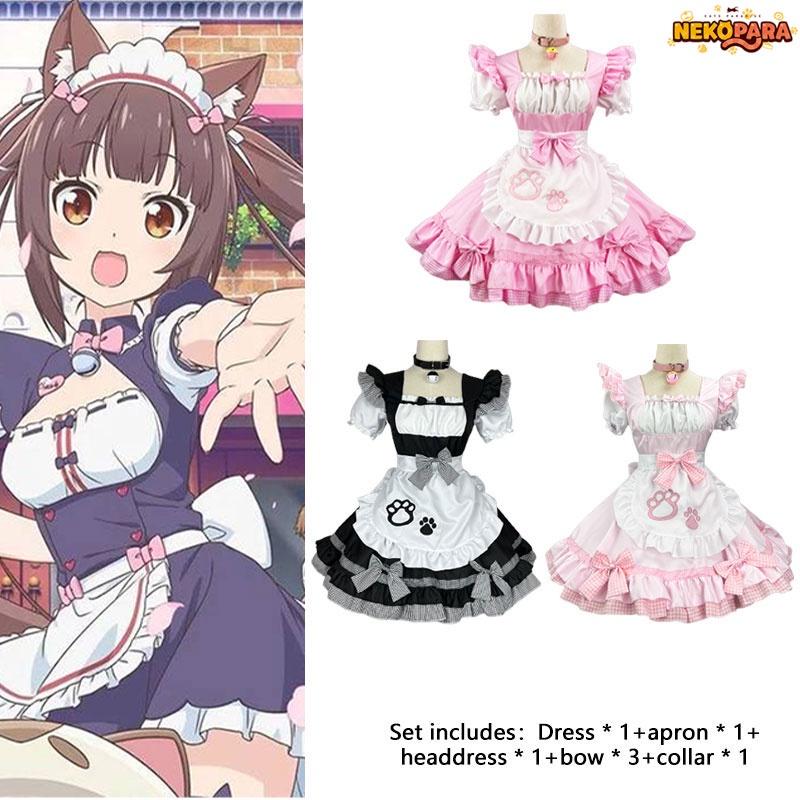 Apron Classic Nekopara Dress Maid Costume Set Game Characters Cosplay Halloween