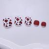 Hot-selling manicure 24 pieces, classic fashion leopard print matte texture short square wearing foot nail piece