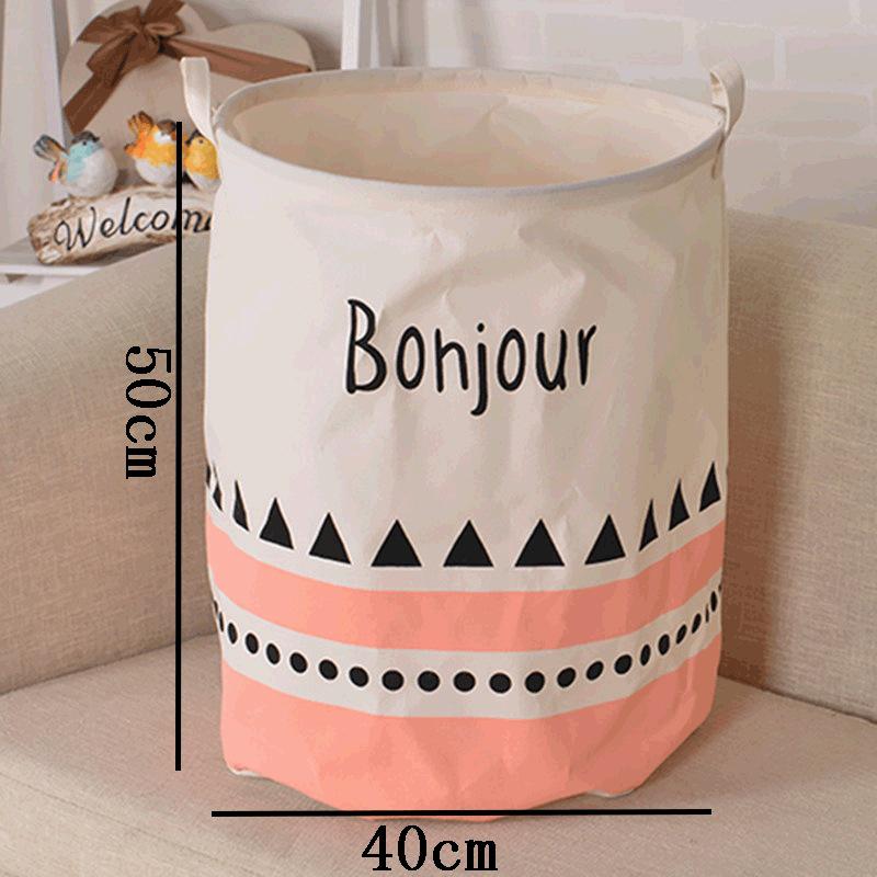 Cotton Linen Collapsible Laundry & Toy Basket