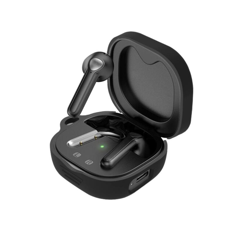 Protective Cover Silicone for Shell Earphone for Case for SoundPEATS Trueair2/2+ Earbuds Shockproof Waterproof Skin for 1 чёрный