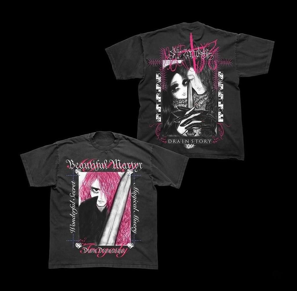 Bestes Bladee Drain Gang Martyr Tour 2025 Drain Story Shirt Reprint Baumwolle Volle Größe High-End Luxus für Männer und Frauen Top