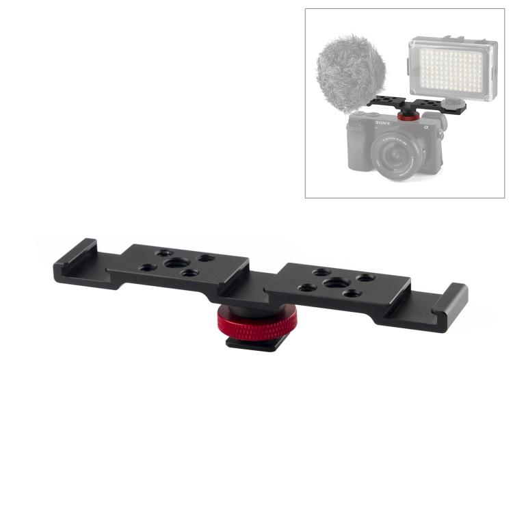 PULUZ Three-head Cold Shoe Bracket Mount(Black) чёрный