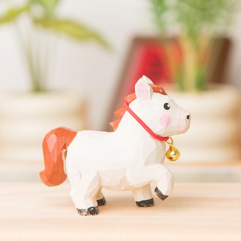 Wooden Zodiac Small Horse Decor With Handcrafted Craft For Home And Office Decor