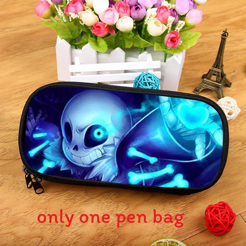 Undertale Pencil Case Large Capacity Nylon Organizer For Students And Artists