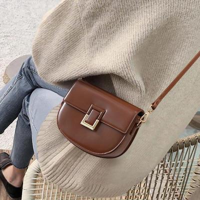 Women's Saddle Messenger Bag - 2024 New Autumn/Winter Light Luxury Genuine Leather Shoulder Bag