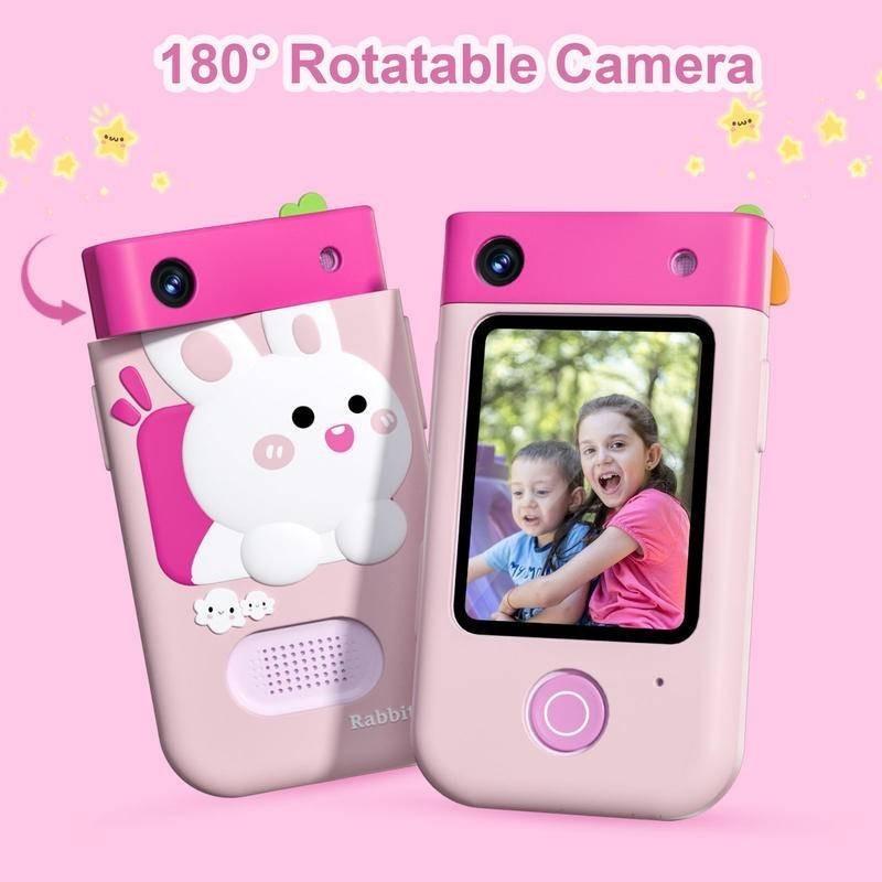 4800W Barn Puslespill Tidlig Utdanning Smartphone 180 Flip Før Og Etter Fotografering Barn Kamera Telefon Leker