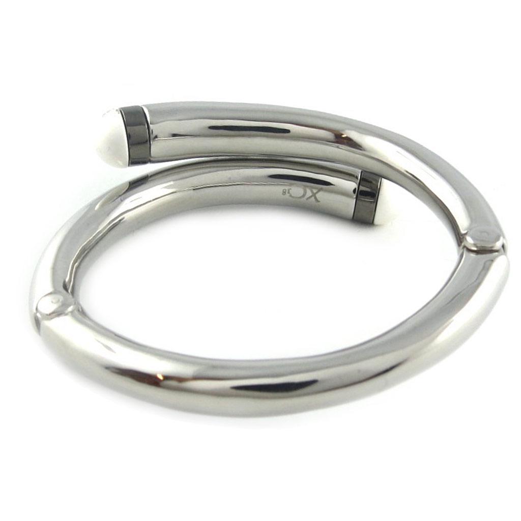 Altesse [L1304] - Bracelet acier 'Calypso' blanc gris argenté (fleur)