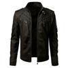 European and American men's clothing men's leather jacket male teen stand-up collar punk men's motorcycle leather jacket