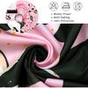 Fashion Luxury Girly Shower Curtain Pink Floral Black Perfume Shower Curtains Waterproof Polyester Fabric Shower Curtains for Bathroom Decor with 12