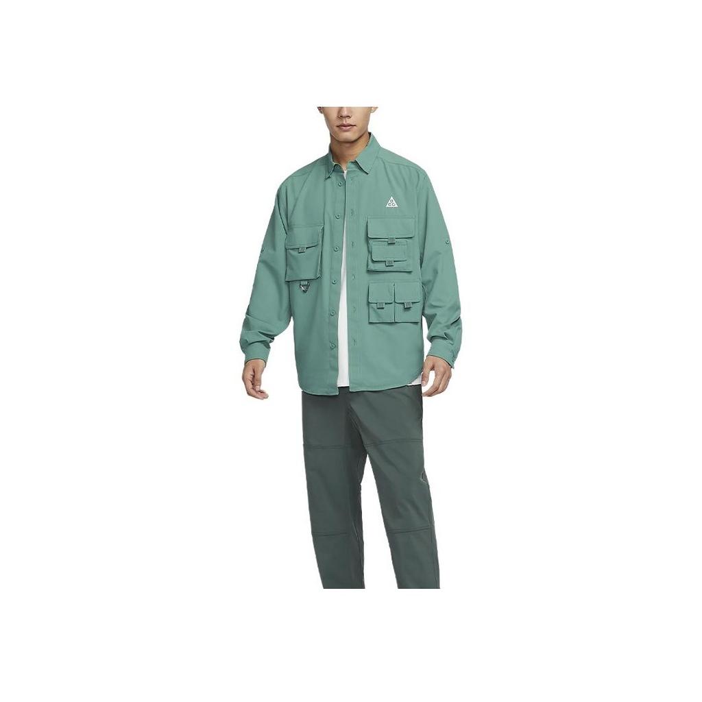 Nike ACG Dry Fit UV Devastation Trail Solid Color Multi-Pocket Casual Stretch Breathable Sun Protection Quick-Dry Long Sleeve Shirt DN3937-361