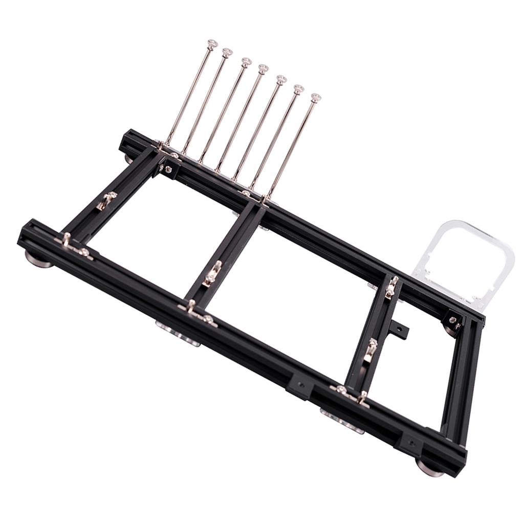 DIY Open Frame Aluminiumlegierung ATX Computer PC Gehäuse Übertaktungs-Testplattform (Schwarz)