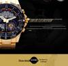 AMST Aimeishi Dual Display Waterproof Quartz Men's Watch - Gold