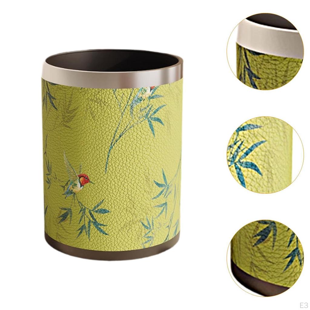 Circular Trash Bin for Home Kitchen Bathroom Laundry Space