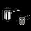 Deep Fryer Pot Small with Filter, Oil Cooking Multipurpose Strainer Basket Frying