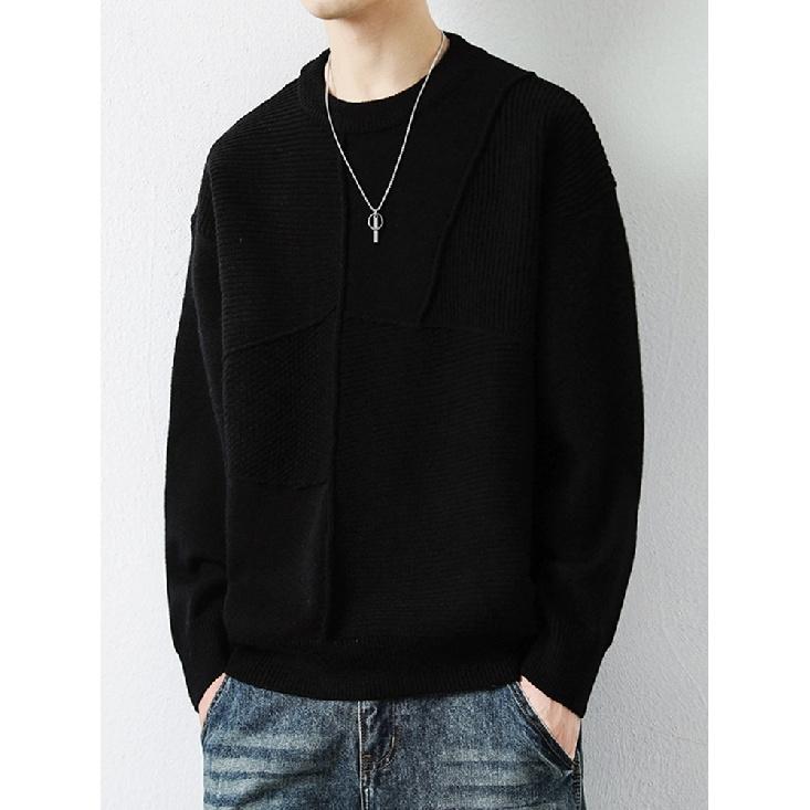 Men's Fashion round Neck Sweater Men's Autumn and Winter Youth Loose Casual Jacket Sweater