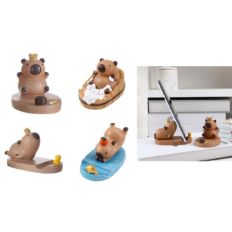 Capybara Desk Statue Phone Holder Stand, Enhances Reading and Entertainment Experience