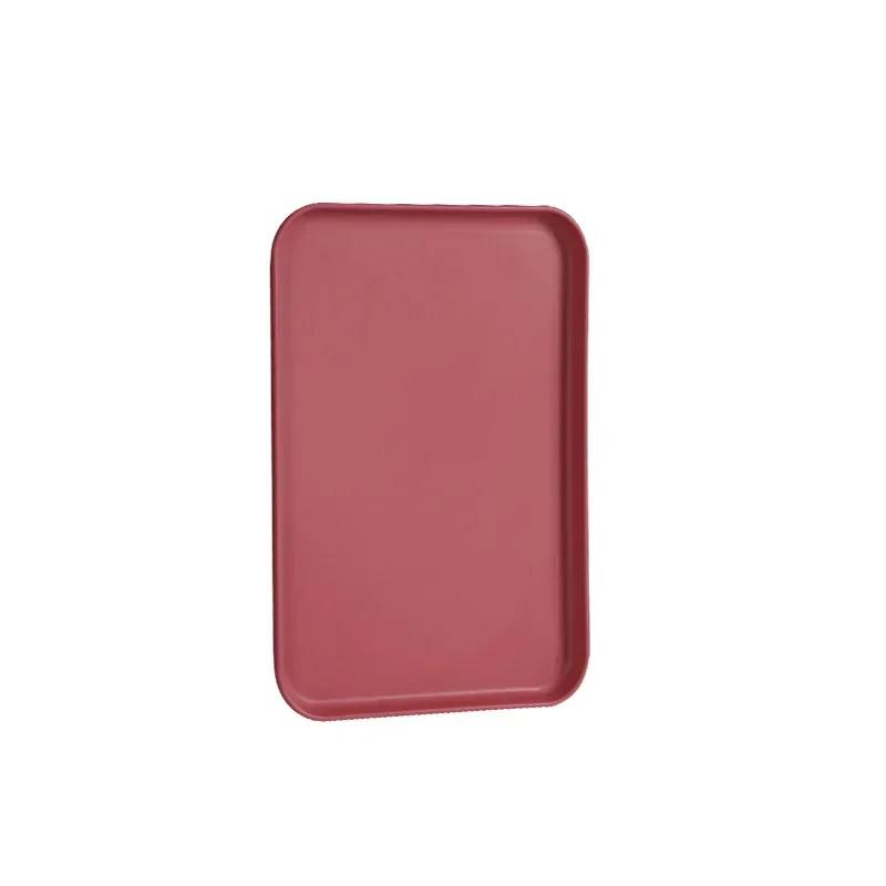 Green Rectangular Food Bread Pan Plastic Tray for Storage, Household Kitchen Supplies, Hotel Service, Dessert