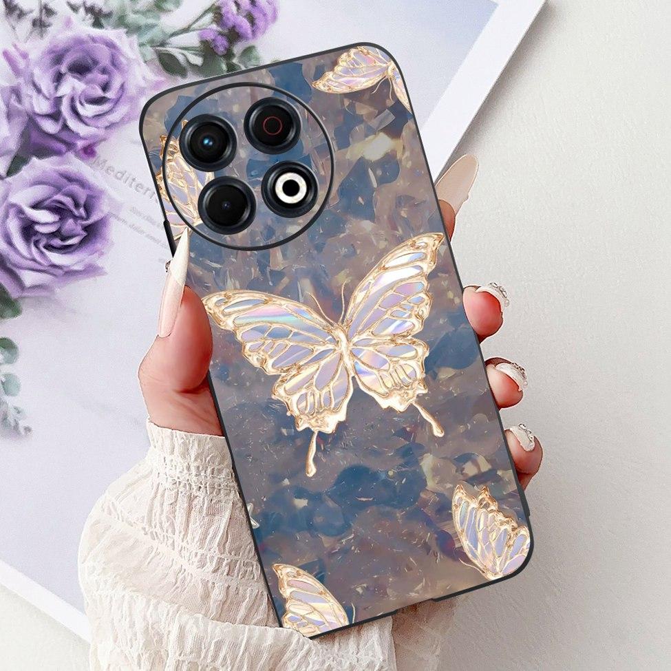 Voor Techno Spark 30 Pro 4G KL7 Cover Voor Tecno Spark 30 Pro 4G Hoesje Luxe Vlinder Liefde Mode Bloemen Cool Leeuw Schattig Geschilderd