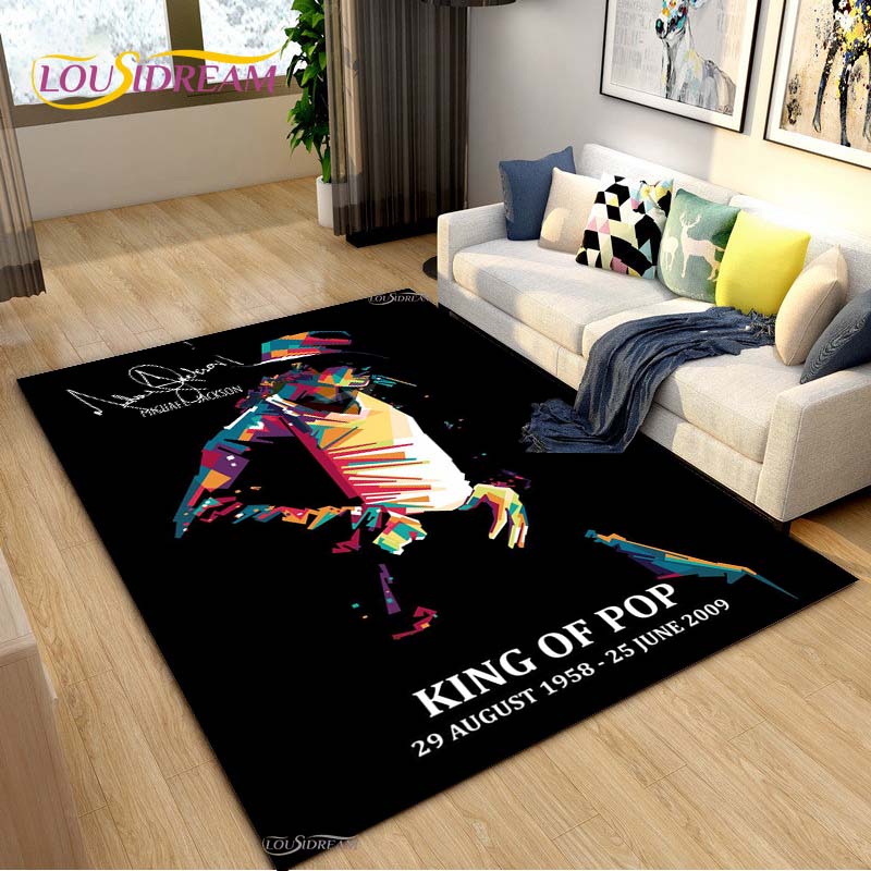 Michael J-Jackson Carpet for Living Room Sofa Table Bedroom Rugs Home decor Kitchen washroom Indoor Outdoor Non-slip floor Mats