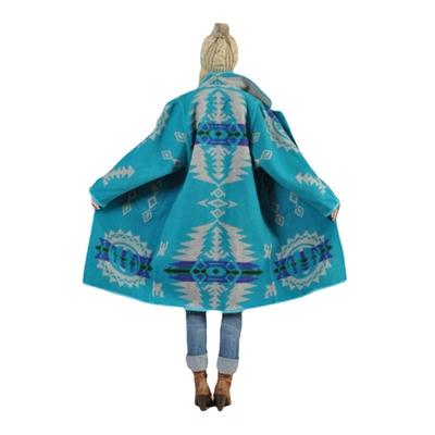 Autumn and Winter Lapel Print Celebrity Temperament Fashion Casual Print Jacket