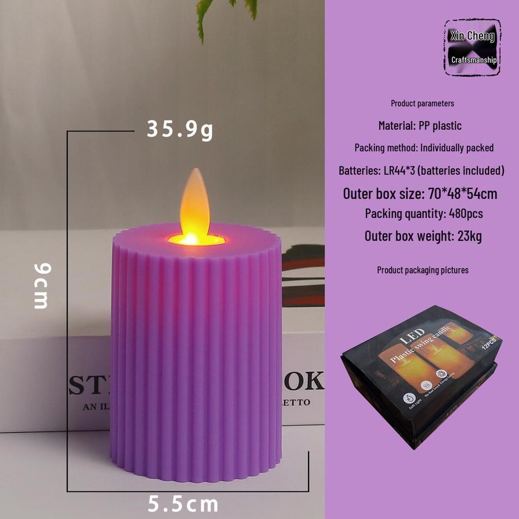 LED Cylinder Candle for Photography Props & Indoor Decor Gifts