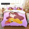 3D-Druck Cartoon Biene und PuppyCat Bettwäscheset Bettbezug Bettset Steppdeckenbezug Kissenbezug Steppdecke King Queen Größe Jungen Erwachsene
