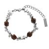 Fashion Hiphop Irregular Square Beaded Bracelets for Men Vintage Brown Tiger Eye Bangles Bracelet Men's Jewelry Accessories