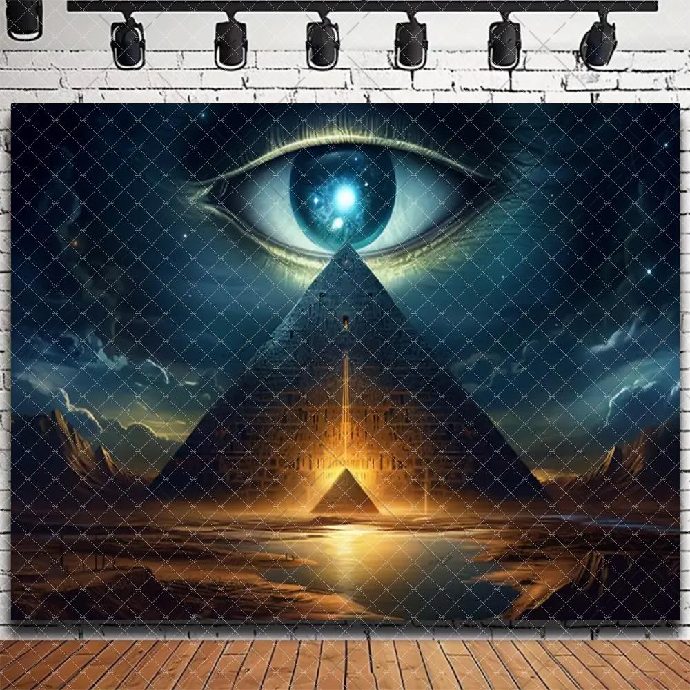 Retro Egyptian Landscape Poster Cloth Egypt Papyrus Pharaoh Character Hieroglyphics Backdrop Party Decorations Living Room Decor2991