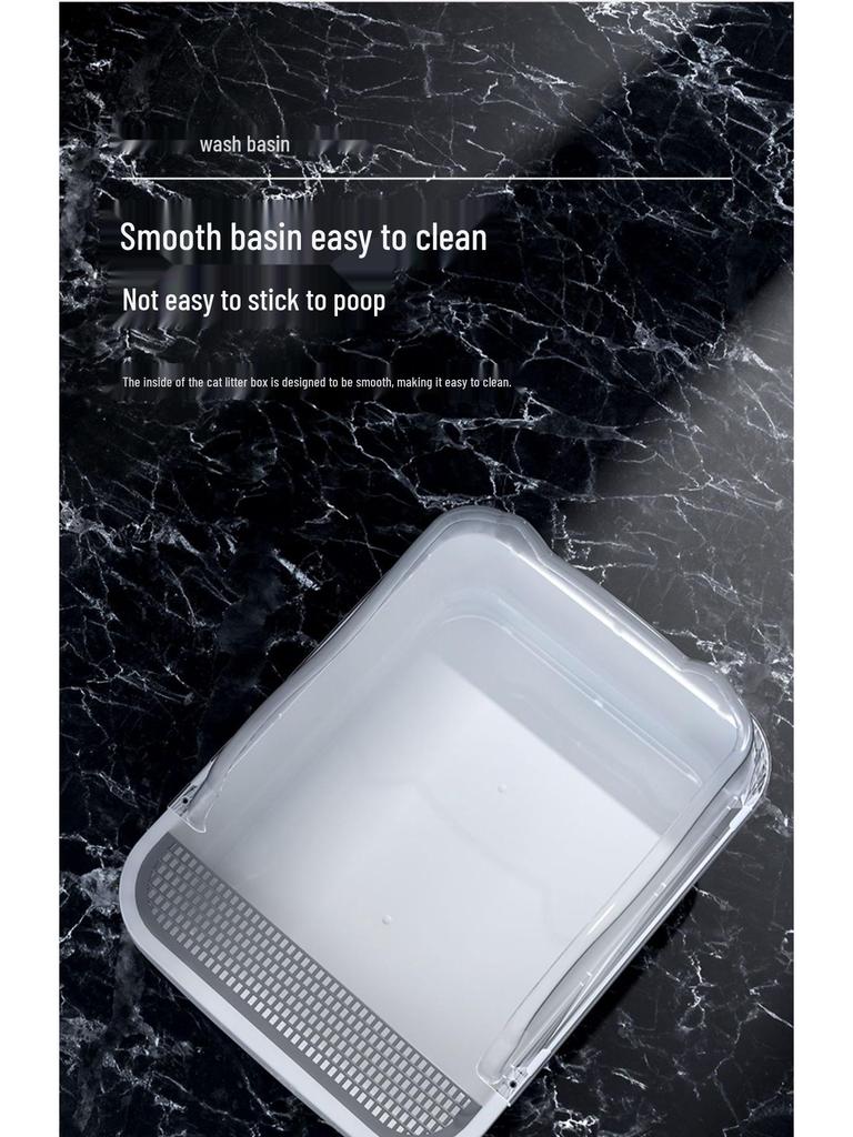 Anti-Splash Closed Cat Litter Box with Liner Bags