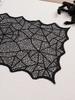 Halloween Black Spider Web Table Runner Hollow out Design Party Atmosphere Decoration Tablecloth for Ghost House Photography