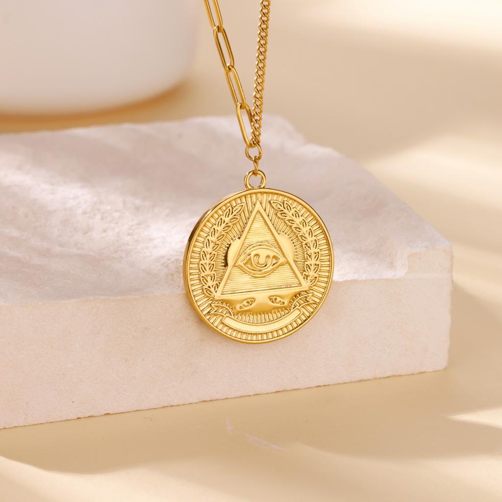 Stainless Steel Sun Pendant Necklace for Women Fashion Gold Color Zircon Charm Chain Necklaces Trendy Aesthetic Jewelry Gift