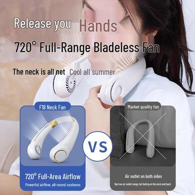 5-Speed Bladeless Neck-Hanging USB Rechargeable Mini Fan