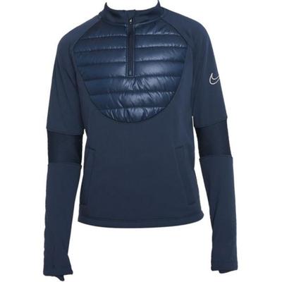Nike Moletom Pulôver de Cor Sólida com Meio Zíper e Gola Redonda Infantil Azul DC9154-454