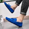 Große Größe 38-48 Gelb Leder Herren Freizeitschuhe Weicher Komfort Wildleder Slipper Mann Mode Slip-on Herren Flache Schuhe mocasines hombre