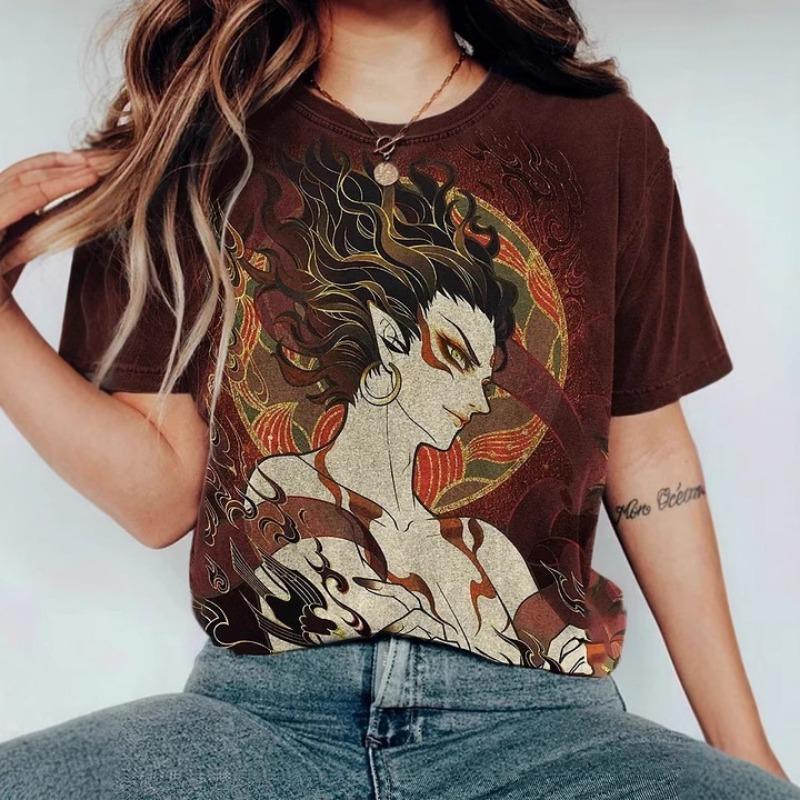 

Футболка с короткими рукавами и 3D-графикой в стиле аниме-фильма 6xl