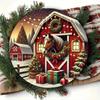 Vacke Tinplate Wall Art Rustic Christmas Horse 2D Metal Hanging Decor Holiday Home Festive Ornament Farmhouse Deco